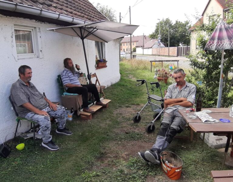 Gespräch mit drei Herren bei Erfurt