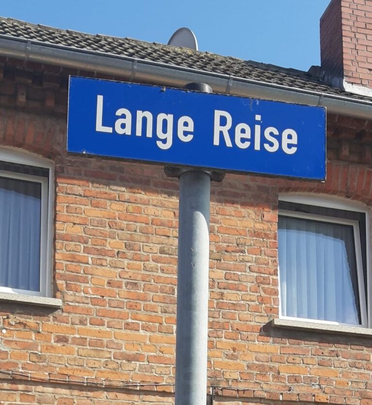 Schild Lange Reise Dirk Brauns